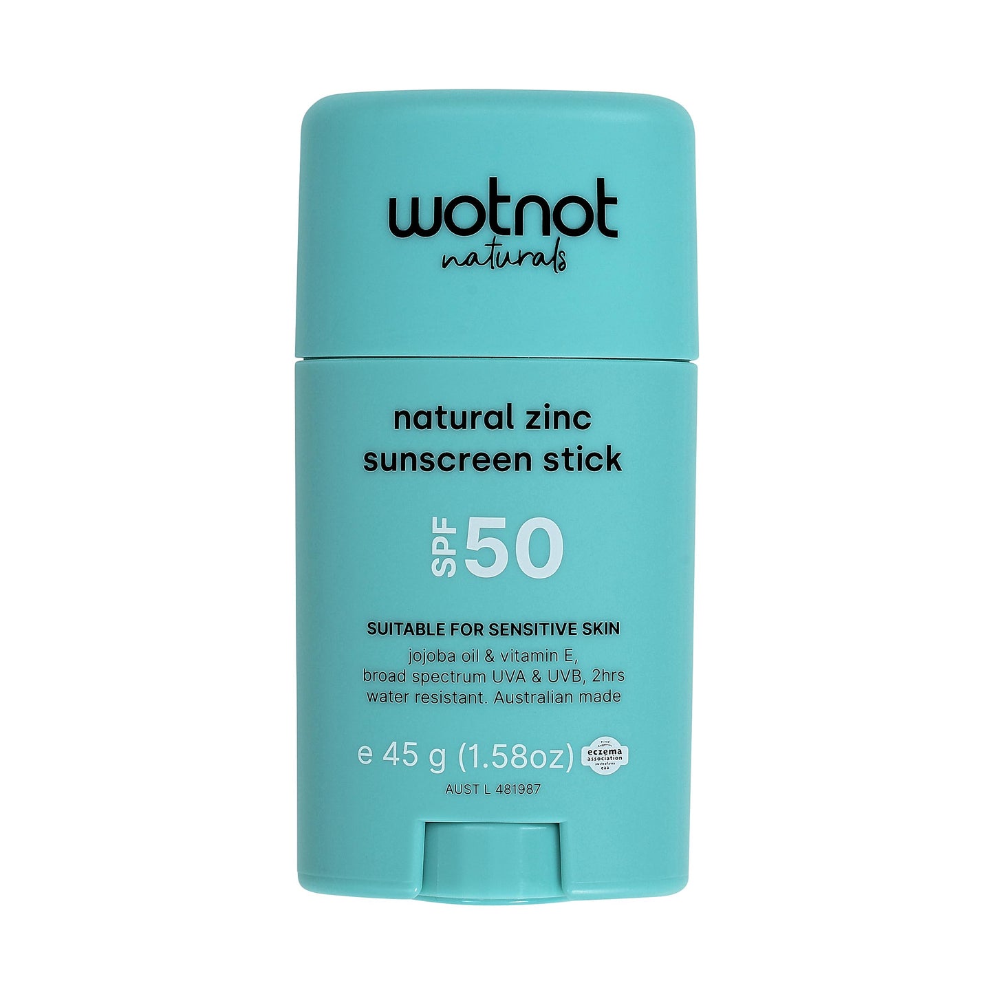Wotnot Mineral Zinc Sunscreen Stick SPF 50 Jojoba Oil and Vitamin E