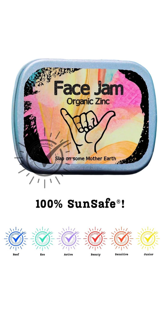 SunSafe® Face Jam Organic Zinc, Reef-Safe Mineral Sunscreen - 40g