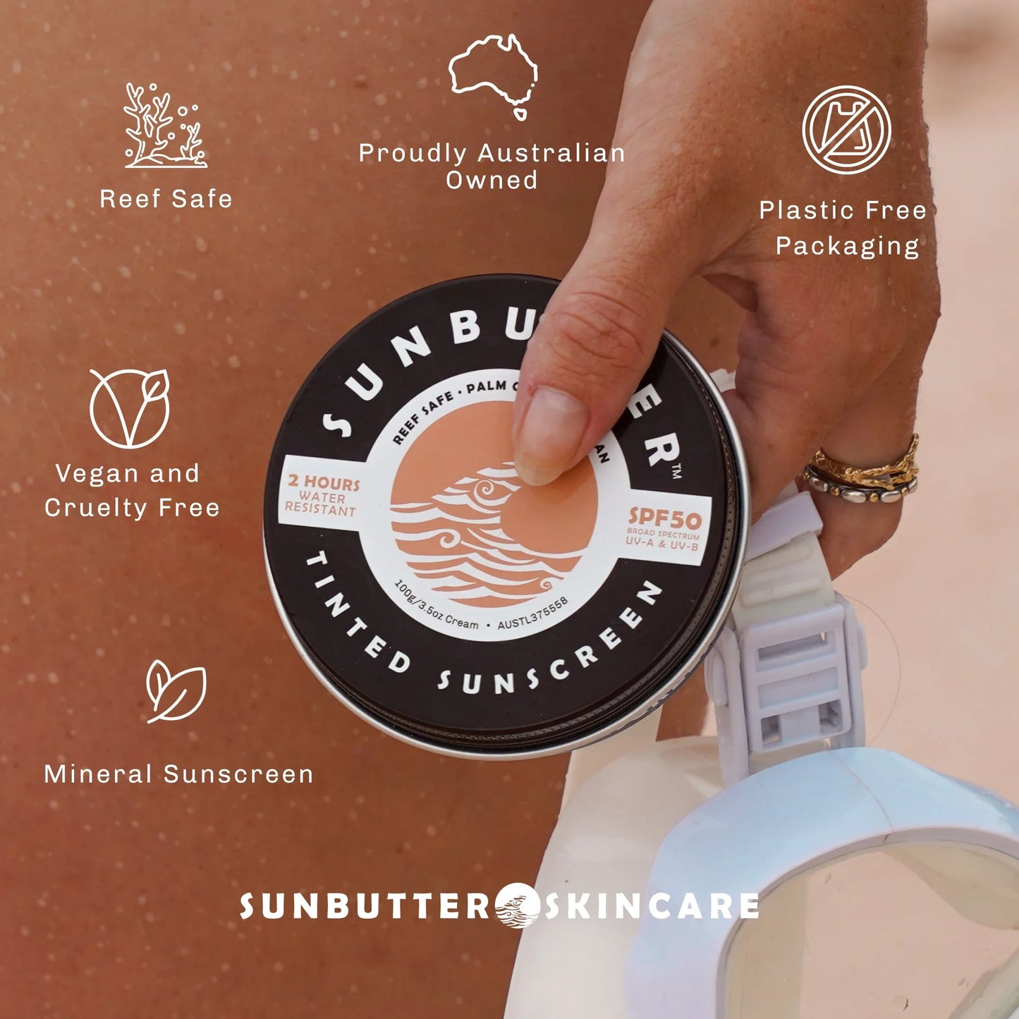 SunButter Tinted SPF50 Reef Safe Face Sunscreen-1