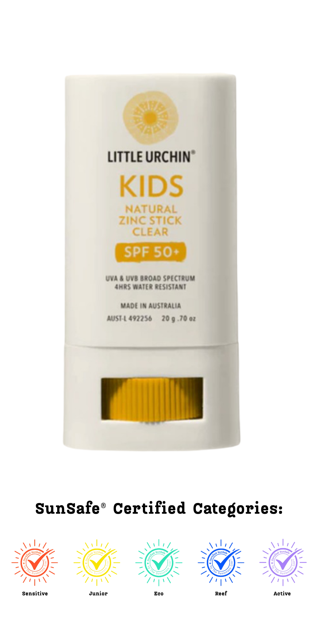 Natural Tinted Zinc Stick Clear, SPF 50+