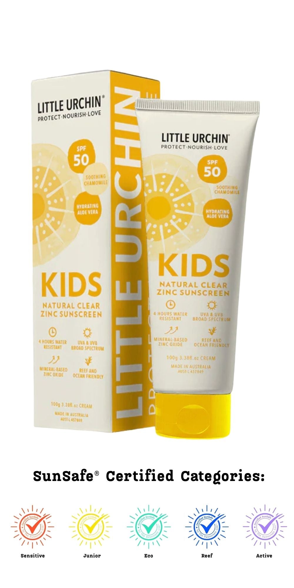Kids Natural Clear Zinc Sunscreen Pump SPF 50, 300g
