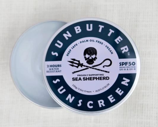 Sea Shepard x SunButter Zinc Sunscreen SPF 50, 70g - SunSafe® Certified