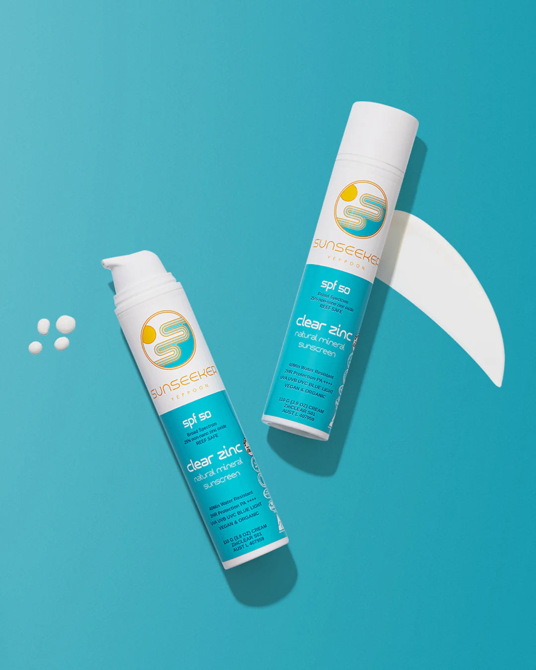 Sunseeker SunSafe®  Natural Mineral Zinc Sunscreen SPF 50 1L Pump - Reef-Safe Water Resistant & Organic