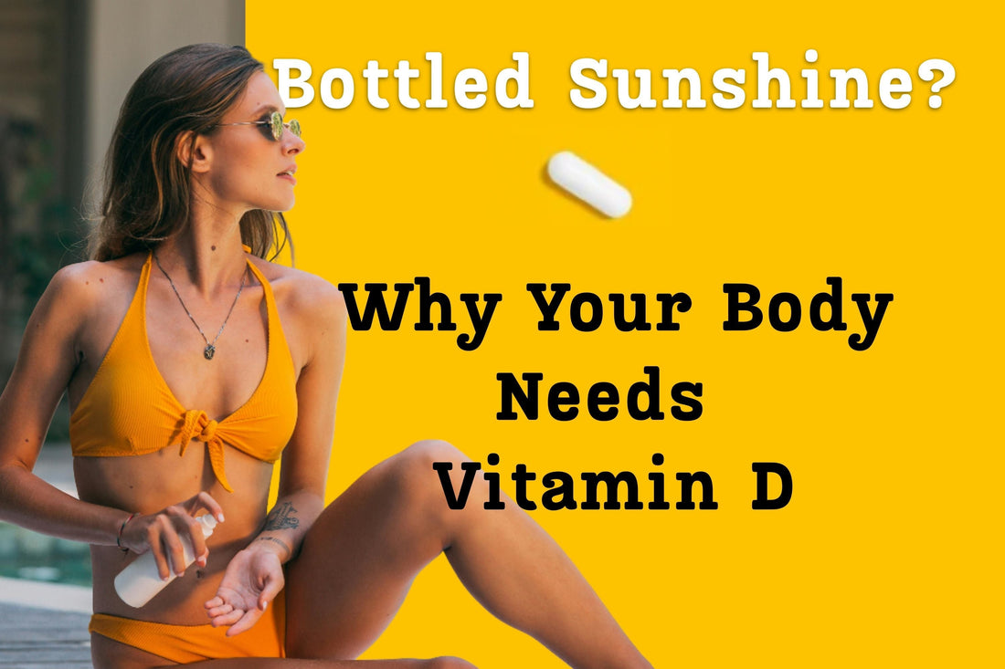 Woman applying sunscreen beside the headline "Why Your Body Needs Vitamin D" for The Sunscreen List™ blog about balancing vitamin D and sun protection.