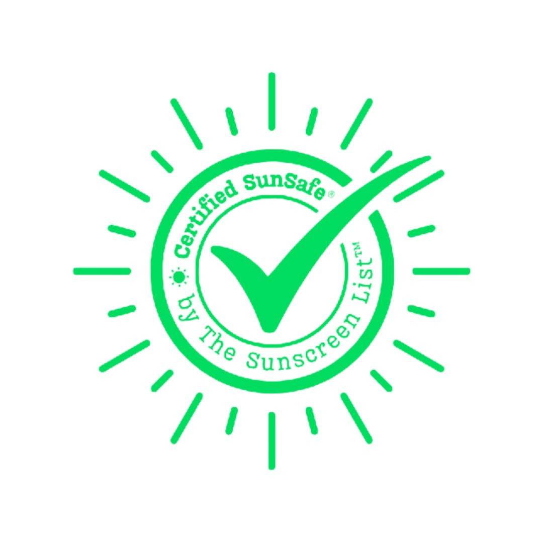 ECO - Green simple tick stamp of approval  - The Sunscreen List Logo - Sunsafe 