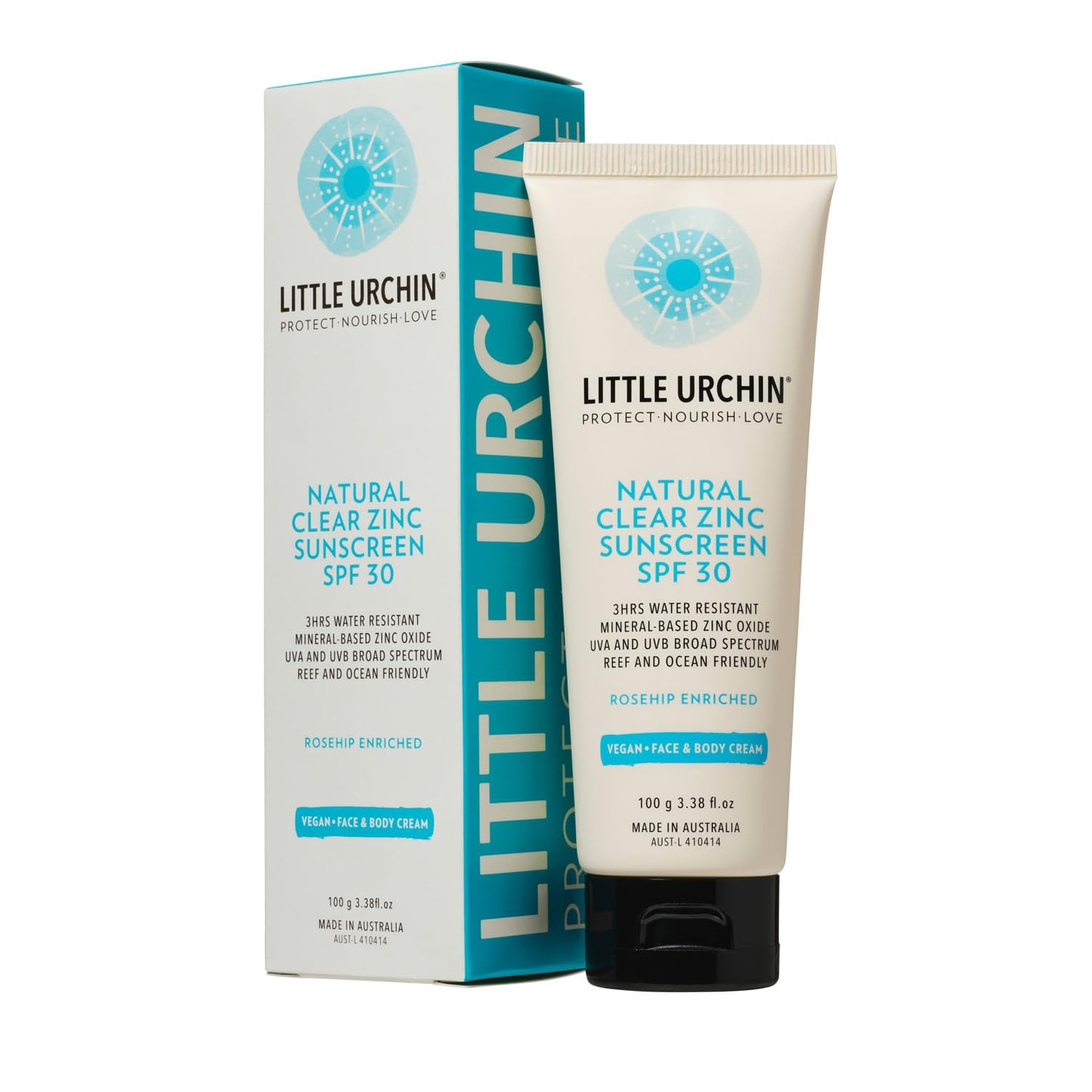LITTLE URCHIN Natural Clear Zinc SPF 30