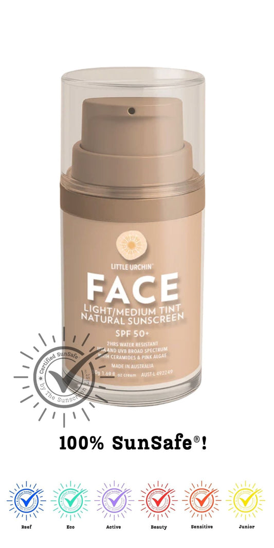 Little Urchin SunSafe® Tinted Face Zinc Sunscreen SPF50 + 50g