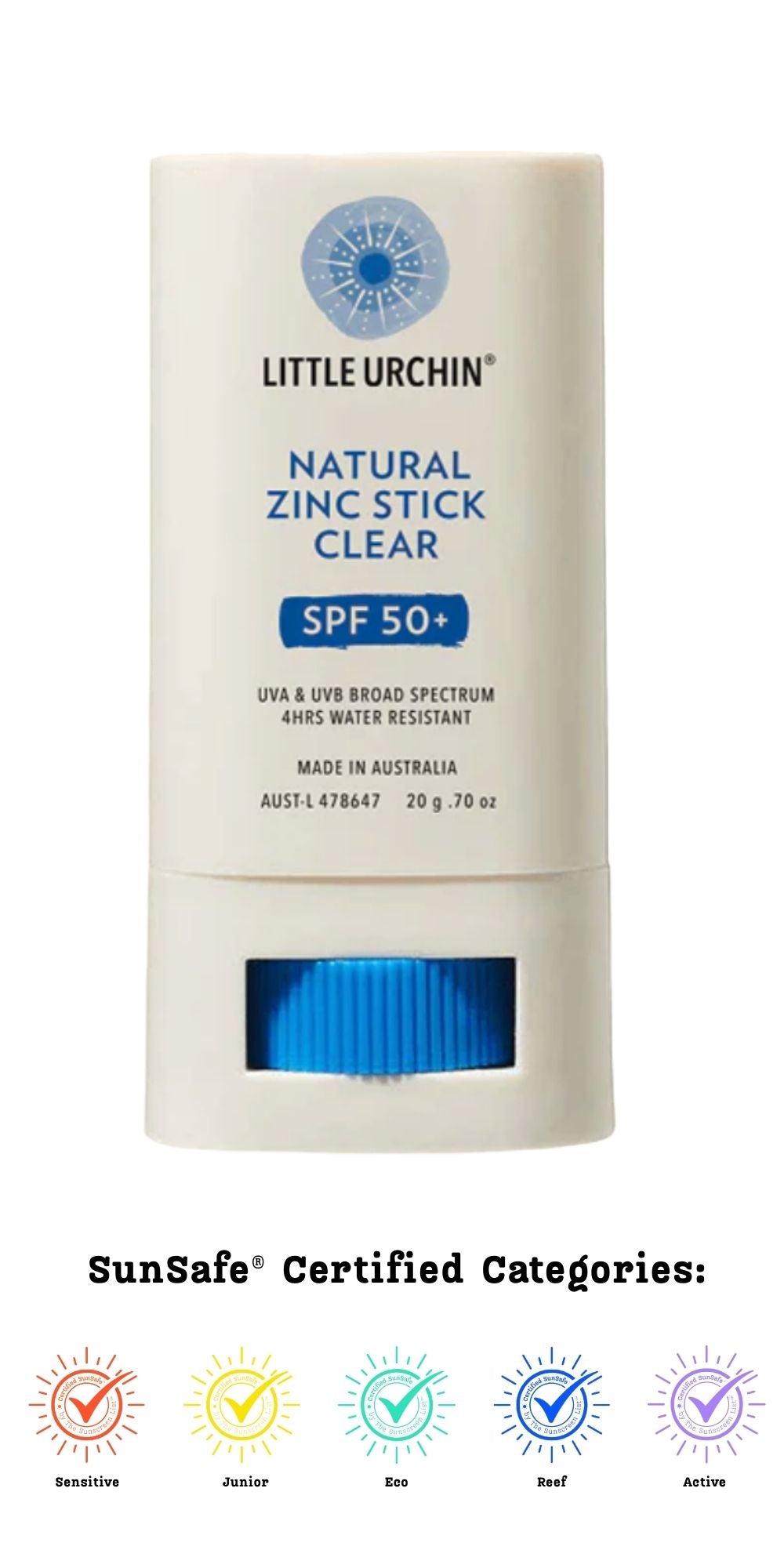 KIDS Natural Zinc Stick Clear, SPF 50+