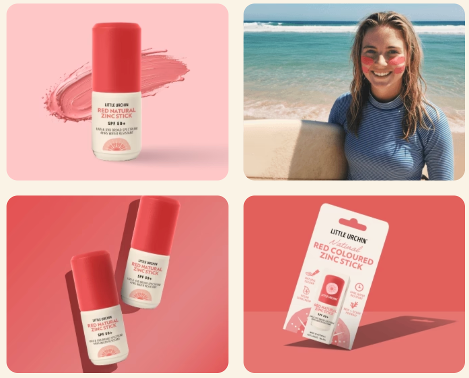 Red Naturally Coloured Zinc Stick SPF 50, 20g