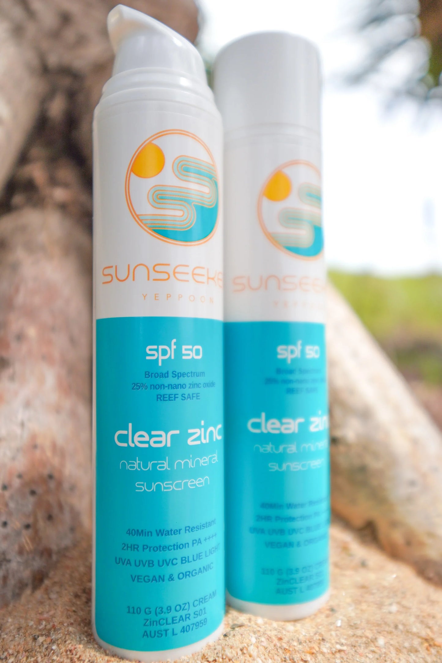 Sunseeker SunSafe®  Natural Mineral Zinc Sunscreen SPF 50 1L Pump - Reef-Safe Water Resistant & Organic
