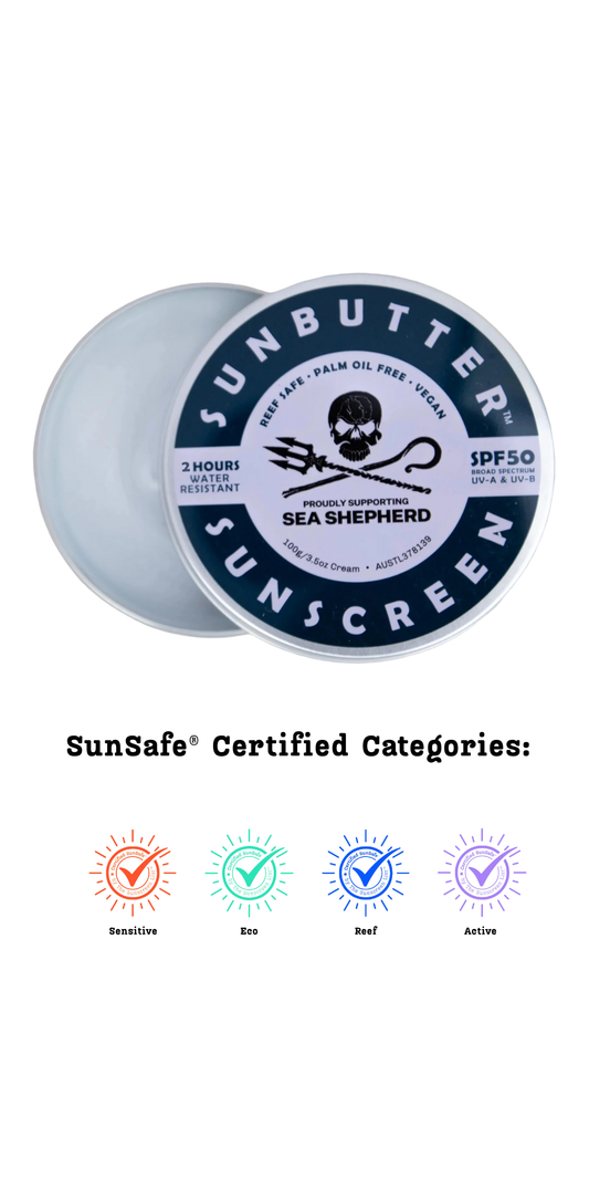 Sea Shepard x SunButter Zinc Sunscreen SPF 50, 70g - SunSafe® Certified