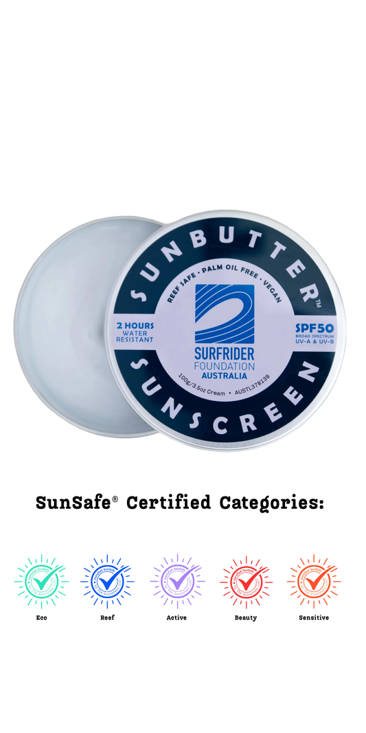Surfrider x SunButter, Mineral Surf Sunscreen, SPF 50, 100  - SunSafe® Certified