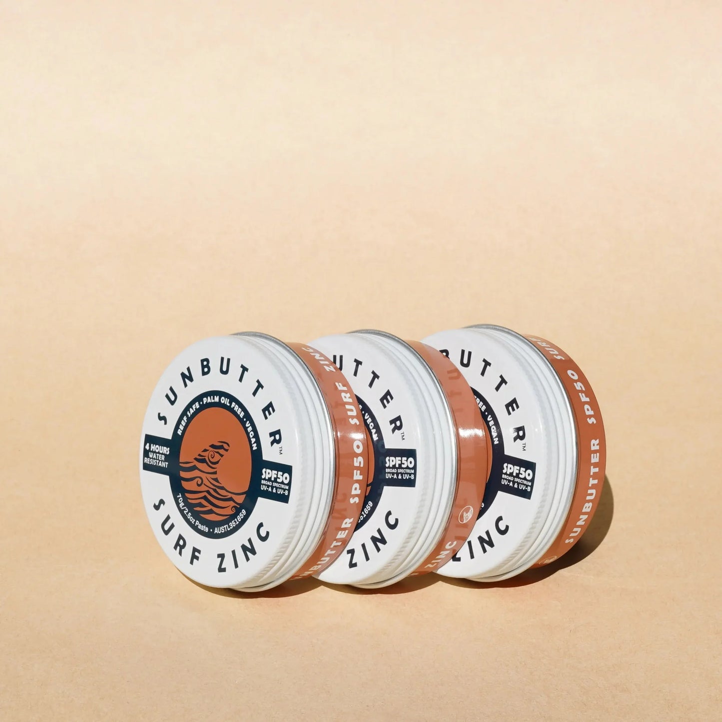 SunSafe® Vegan Natural Clear Surf Zinc SPF 50 Bundle x3 70g